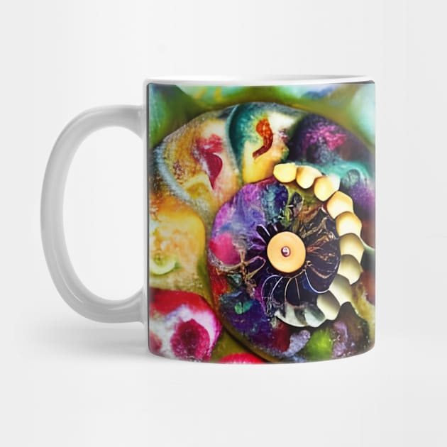 Abstract Nautilus Ammonite Spiral Art by LittleBean